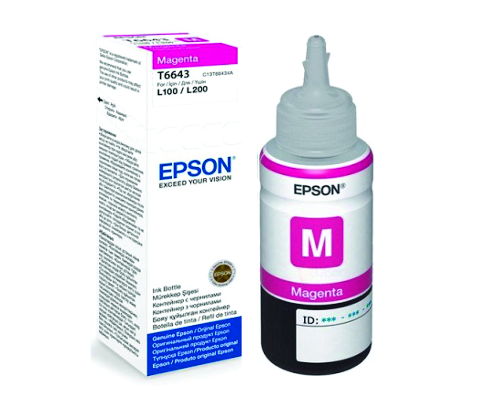 Botella de Tinta Epson a Granel 70ml Color Magenta