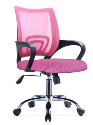 productos35_14873 Silla de Oficina Mesh con Posabrazos Rosada
