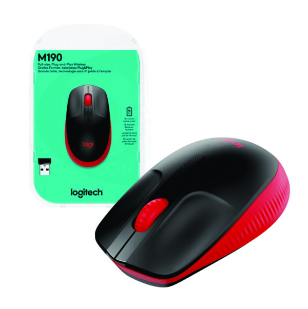 Mouse Logitech M190 Rojo