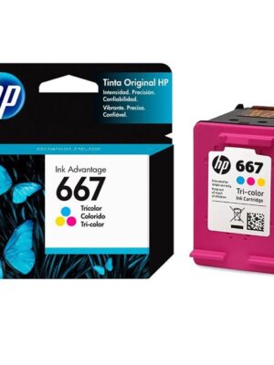 Cartucho HP Original 667 Tri-Color