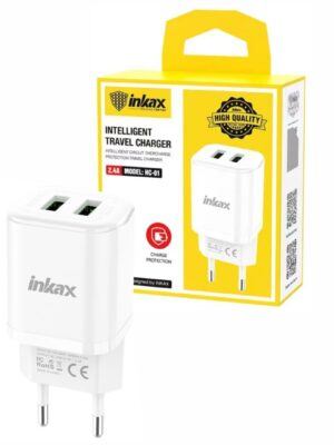 Cargador Inkax HC-02 Blanco 2.4A
