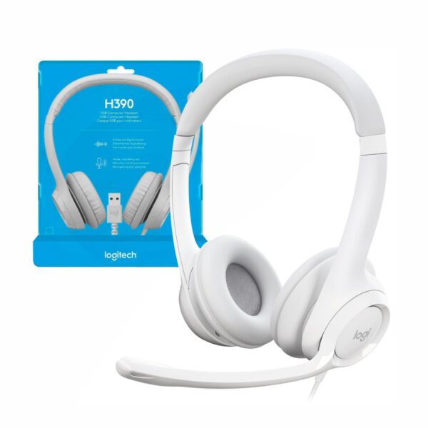 productos35_36560 Audífono Logitech USB H390 C/Microfono Blanco