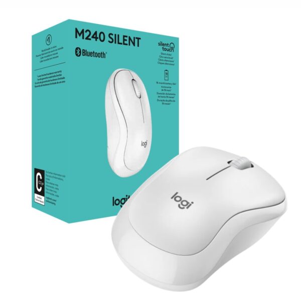 Mouse Logitech Silent Bluetooth Blanco
