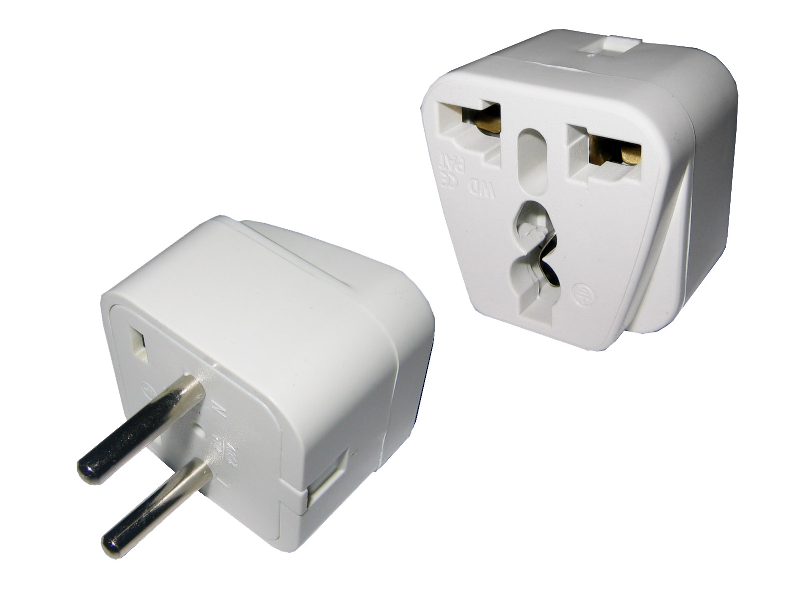 Adaptador de Ficha Universal a 2 en Línea
