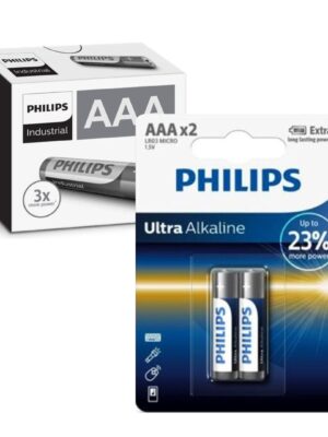 Pack de 12 Blister de Pilas Ultra Alcalinas Philips AAA x2 Unidades