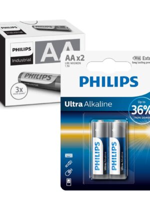 Pack de 12 Blister de Pilas Ultra Alcalinas Philips AA x2 Unidades
