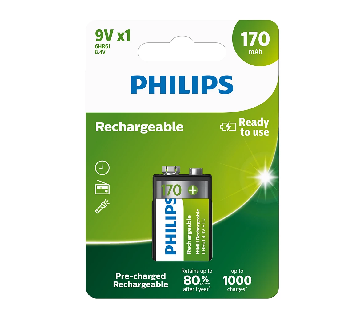 Batería Recargable Philips 9V 170mAh