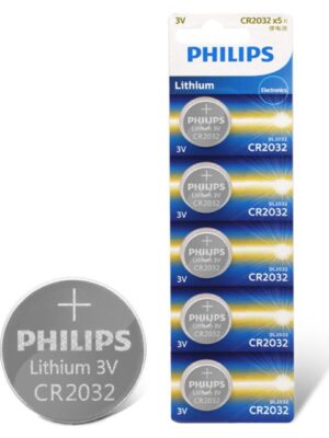 Pila de Litio Philips CR2032 x5