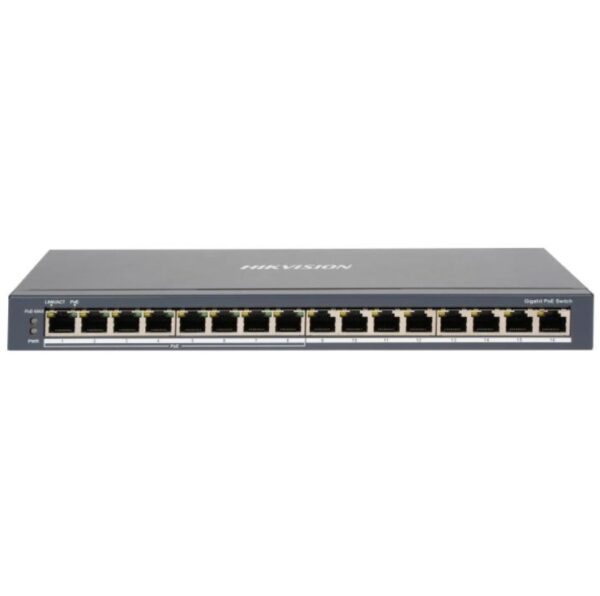 Switch PoE Hikvision 16 Puertos Gigabit 110W