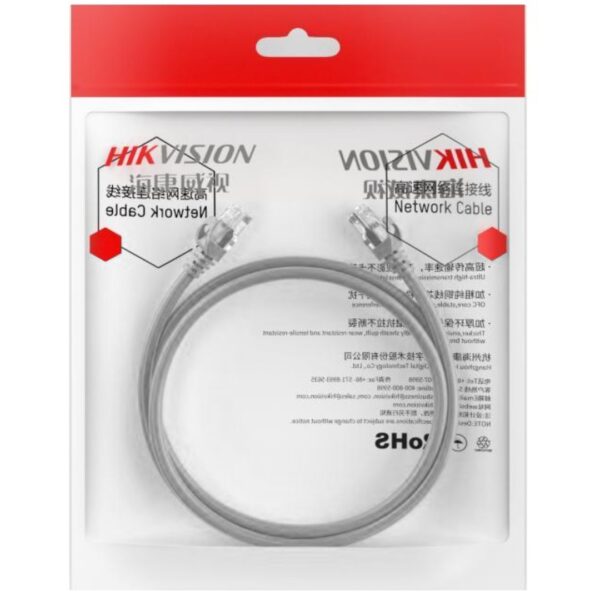 Cable Patchcord Hikvision 1m Cat 6 Gris