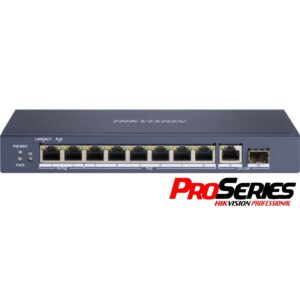 Switch PoE Hikvision Pro 9 Puertos Gigabit 110W