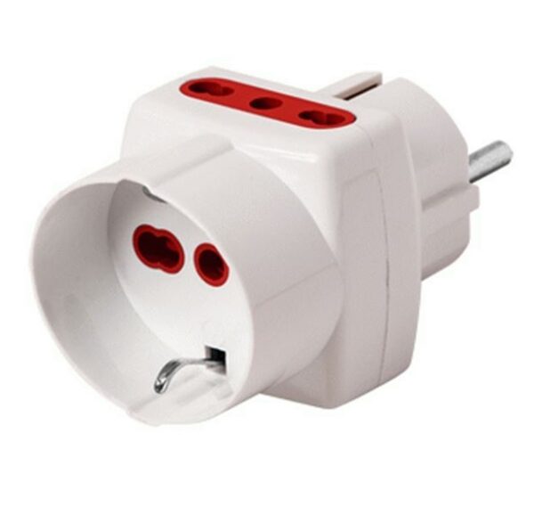 Adaptador Schuko 2x3L a Schuko Conatel