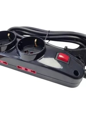 productos35_46232 Alargue 3 Metros 2xSchuko 4x3L a Ficha 3L Conatel Negro