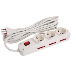 Alargue 5 Metros 3xSchuko 6x3L a Ficha 3L Conatel