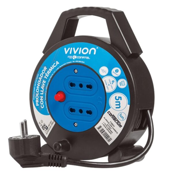 productos35_46247 Alargue Carrete 5 Metros 2xBipaso a Ficha Schuko Conatel