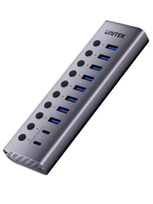 Hub USB-C Unitek 10 en 1 5Gbps con Interruptor