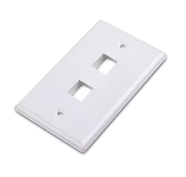 Plaqueta RJ45 NRG 2 Puertos Blanca