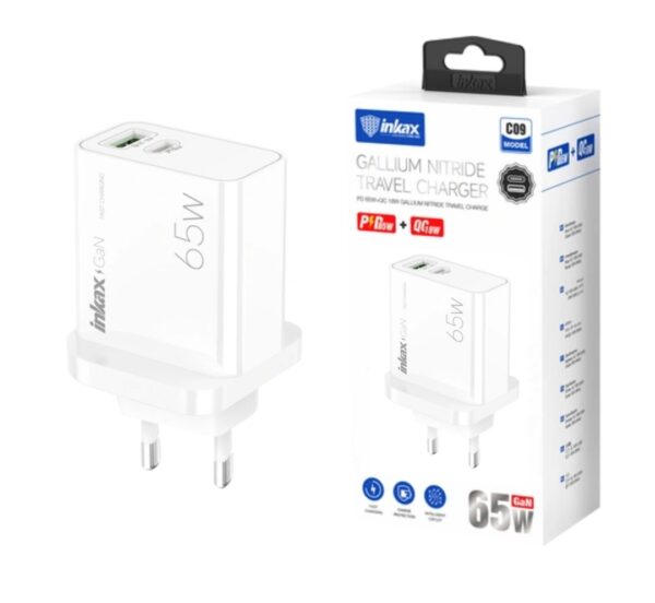 productos35_47817 Cargador Inkax USB AC GAN 65W Blanco