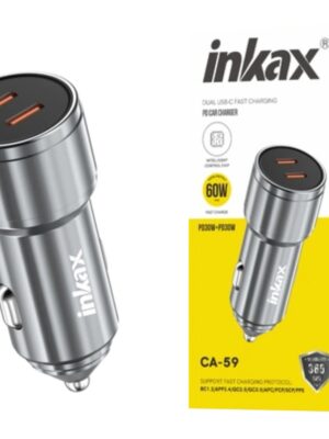 productos35_47839 Cargador Auto Inkax USB CX2 QC30 60W Gris