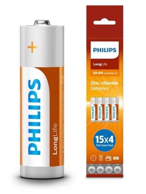 Pilas Longlife Philips AA x60