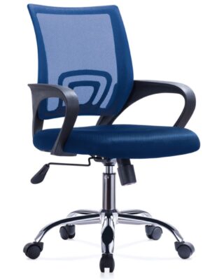 Silla de Oficina Mesh con Posabrazos Azul