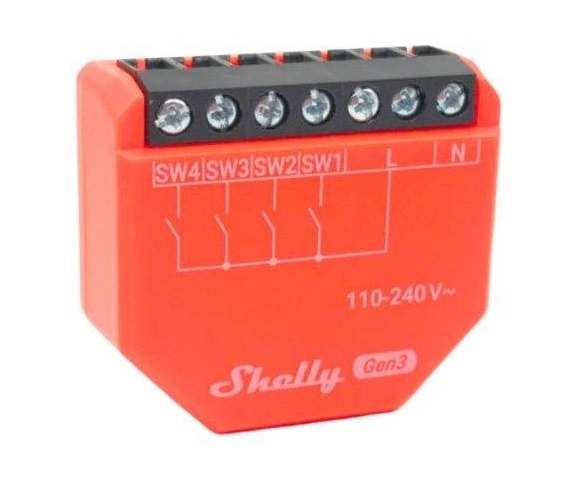 Interruptor de Entrada Shelly i4 Gen3 Wi-Fi