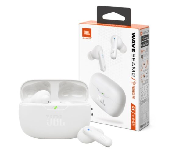 Auricular JBL Wave Beam 2 Bluetooth Blanco