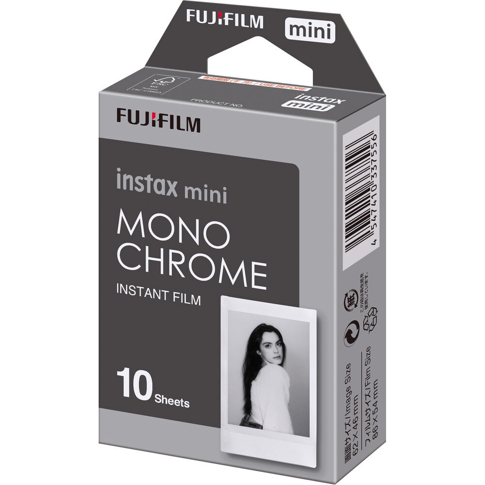 Papel Fujifilm Instax Mini Monochrome Film x 10