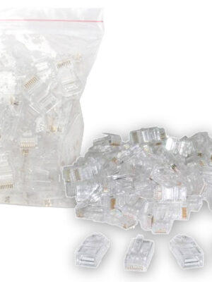Conectores RJ-45 Cat6e x 100 Uds